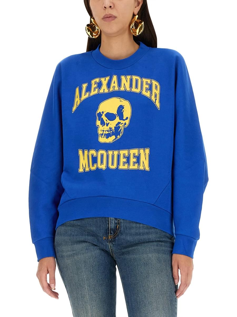 Alexander Mcqueen Women Varsiity Skull Sweatshirt ALEXANDER MCQUEEN