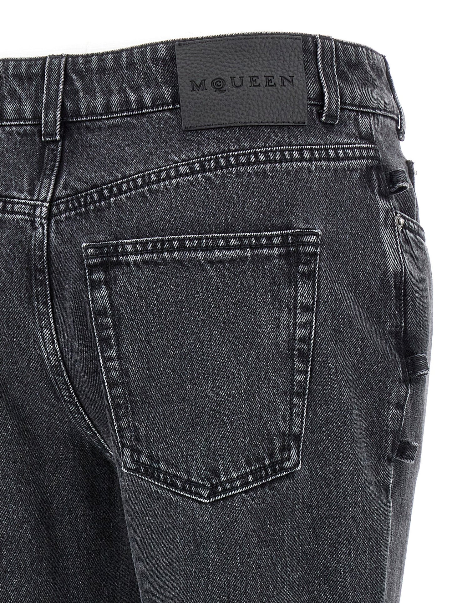 Mcqueen Women Jeans Asymmetric Closure ALEXANDER MCQUEEN