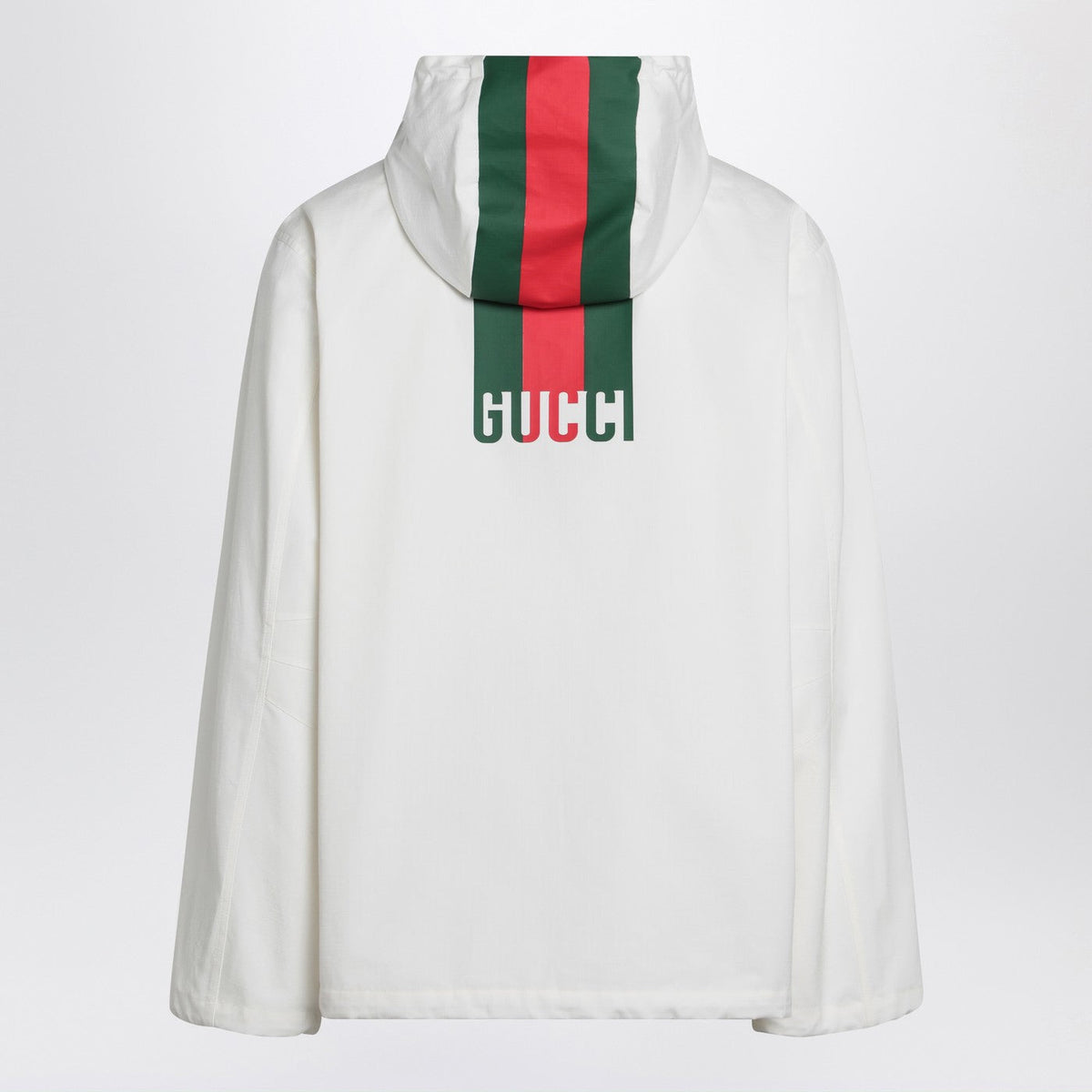 Gucci White Zip-Up Jacket With Logo Print Men GUCCI