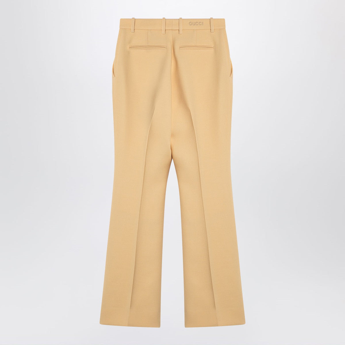 Gucci Cream Coloured Wool Crãªpe Trousers Women GUCCI