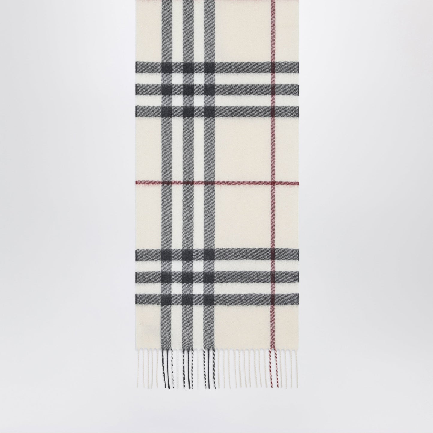 Burberry Check Cashmere Scarf In Stone Women BURBERRY