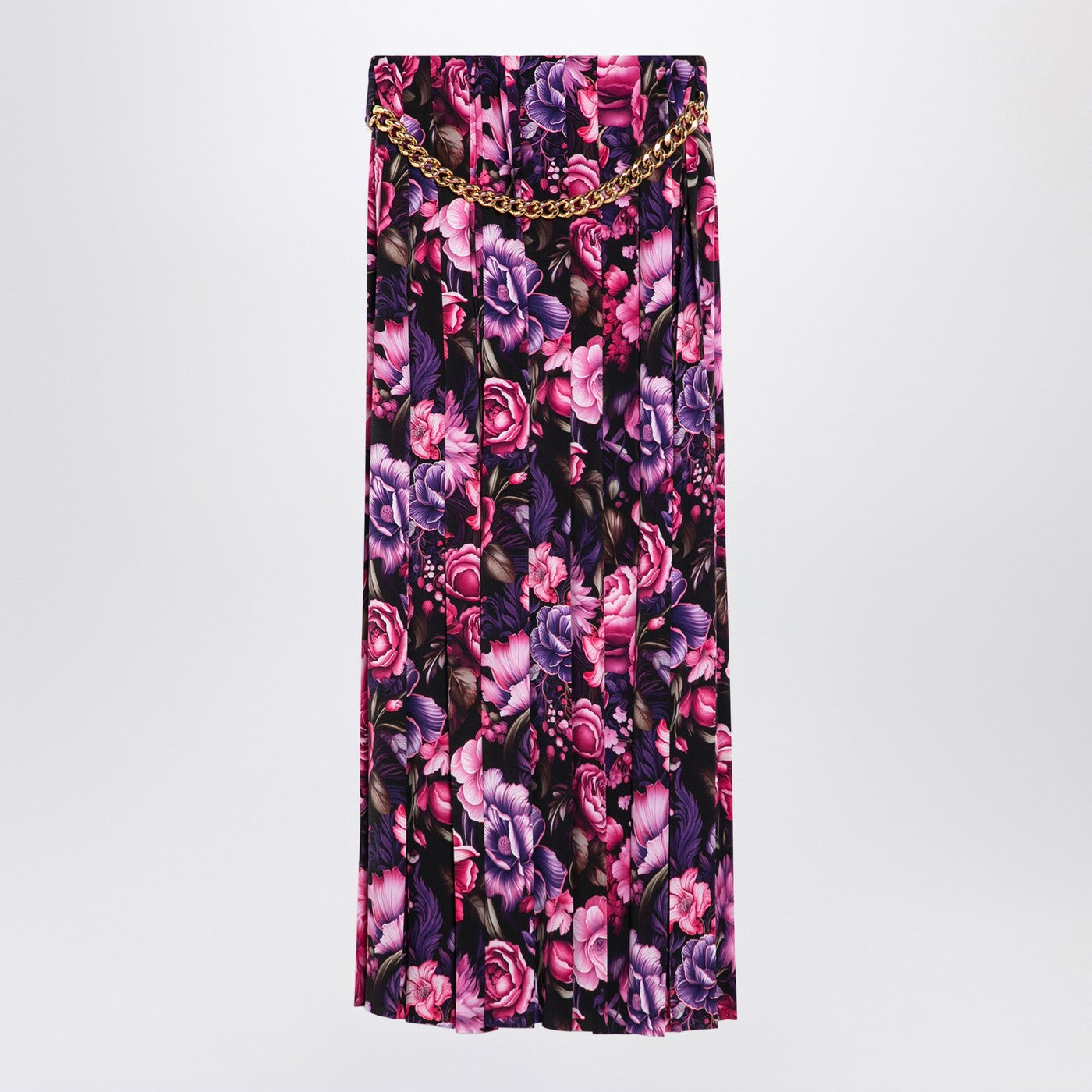 Balenciaga Long Pleated Floral Skirt Women BALENCIAGA