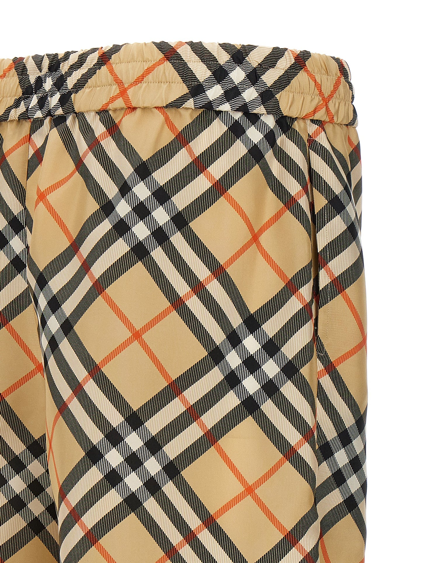 Burberry Men Check Silk Bermuda Shorts BURBERRY