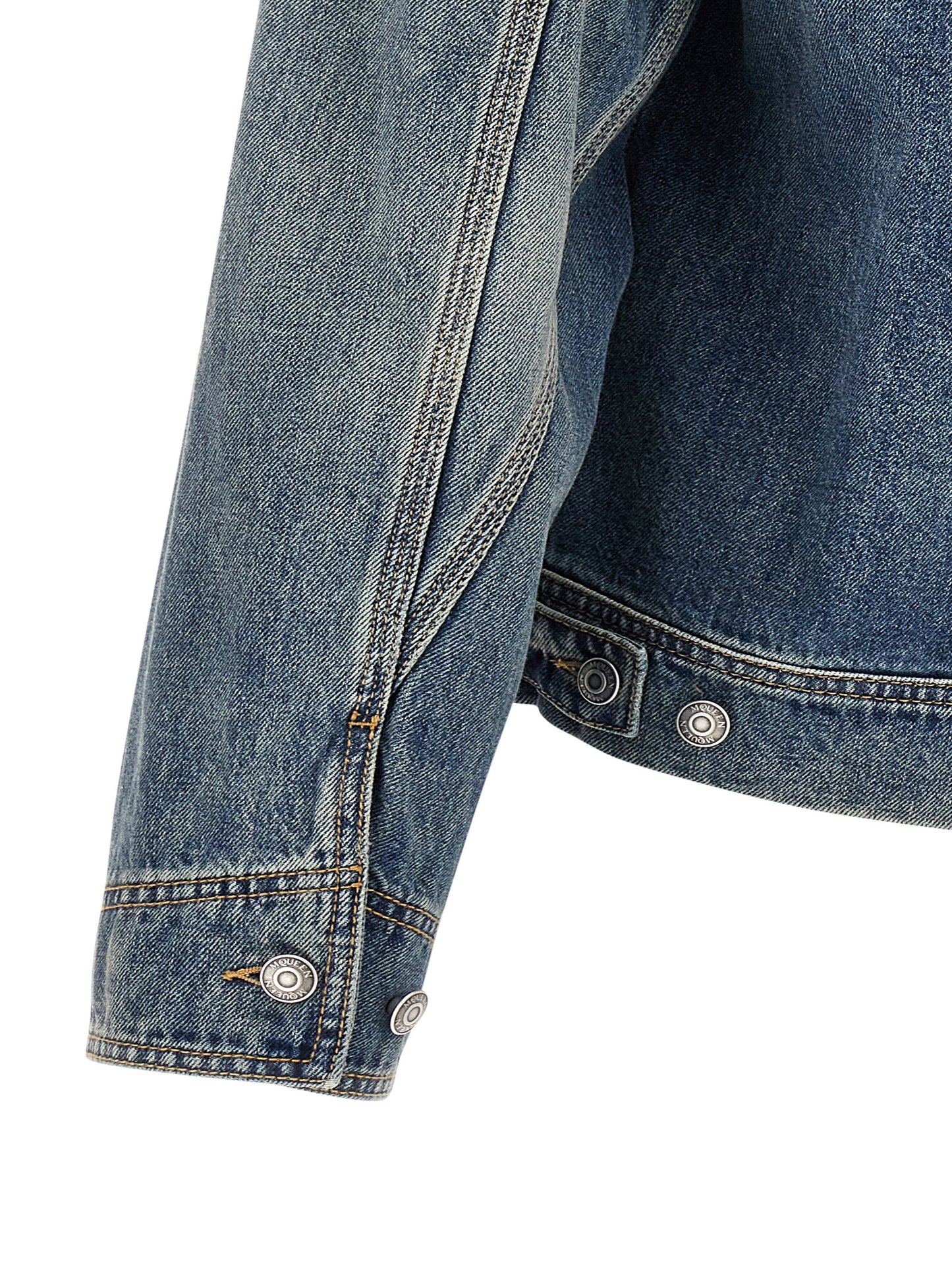Mcqueen Men Suede Denim Jacket ALEXANDER MCQUEEN