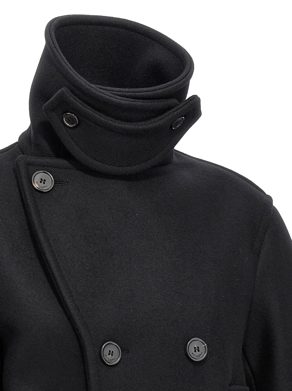 Saint Laurent Women Oversized Caban Coat SAINT LAURENT