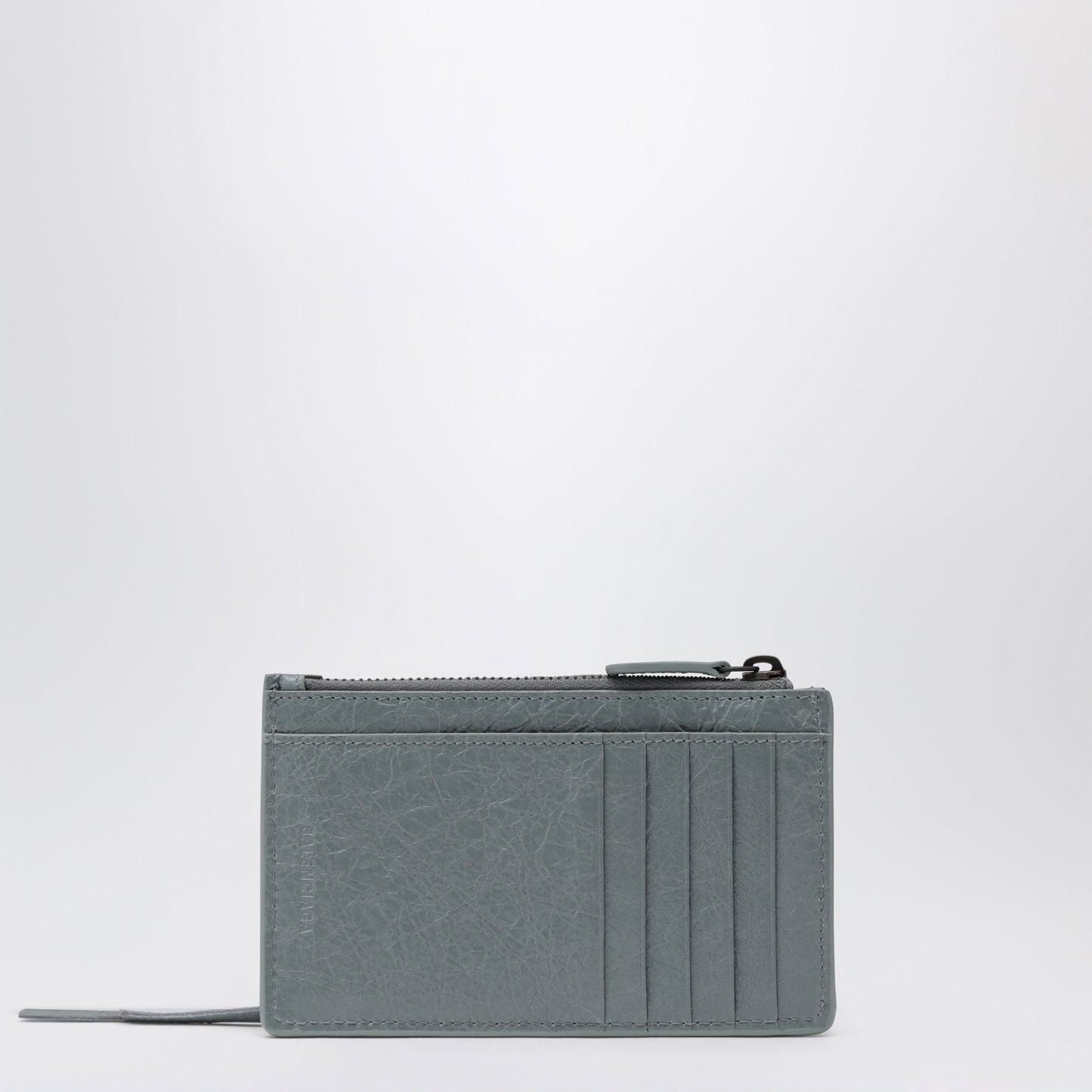Balenciaga Le City Long Coin And Card Holder In Lambskin, Blue-Grey Women BALENCIAGA