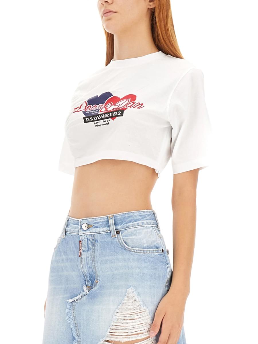 Dsquared Women Cropped Fit T-Shirt DSQUARED2