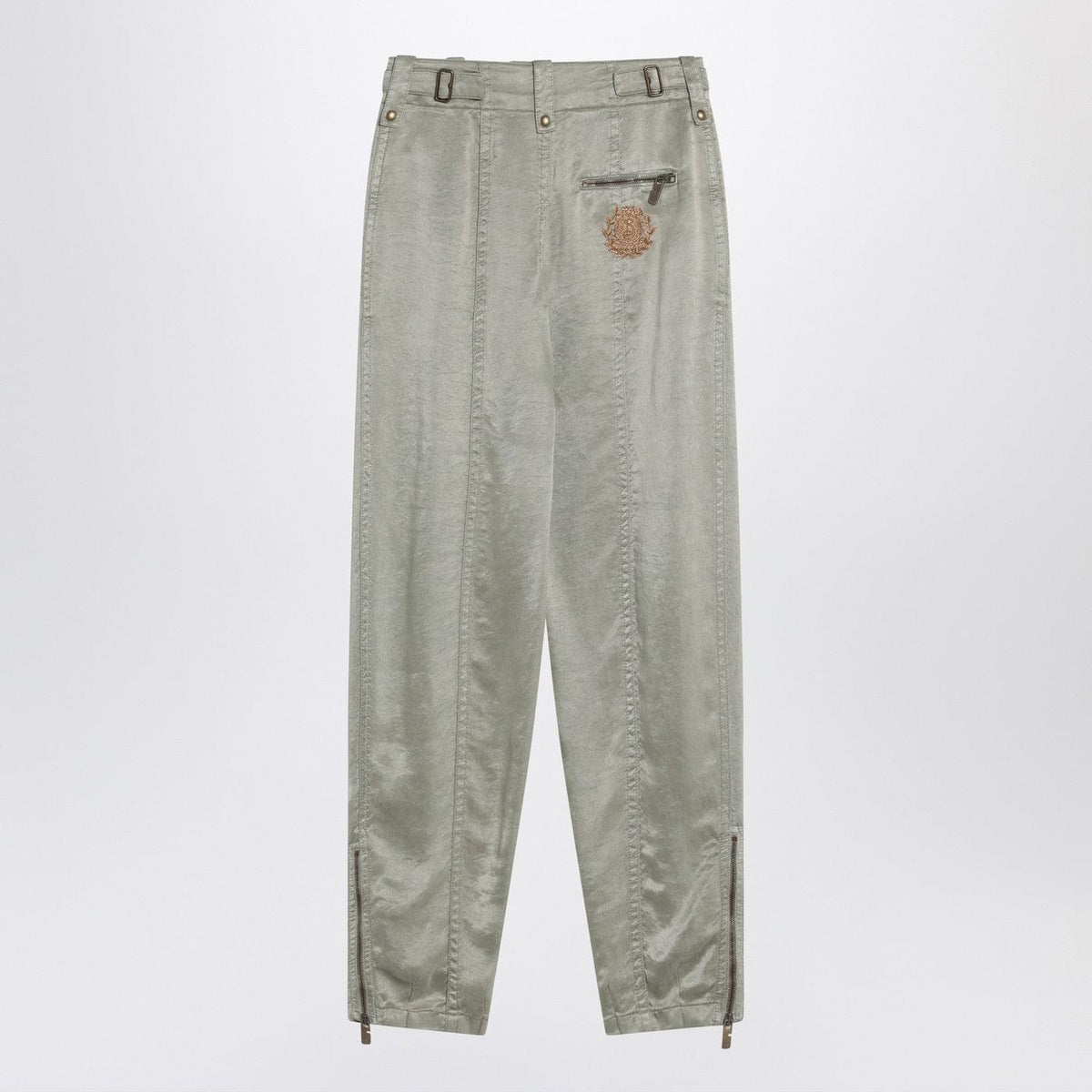 Burberry Trousers With B Shield Emblem In Lyocell Women Women BURBERRY