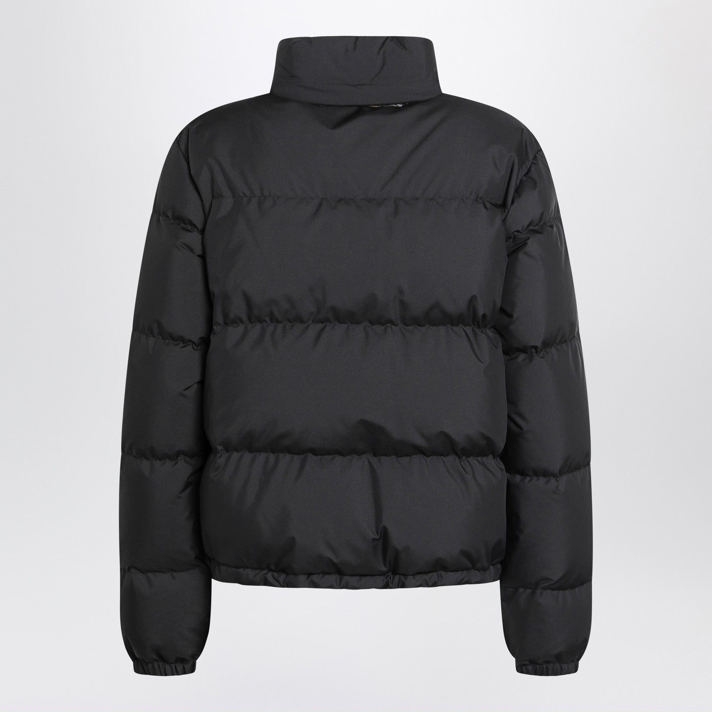 Burberry Black Zip-Up Puffer Jacket With Check Detail Women BURBERRY