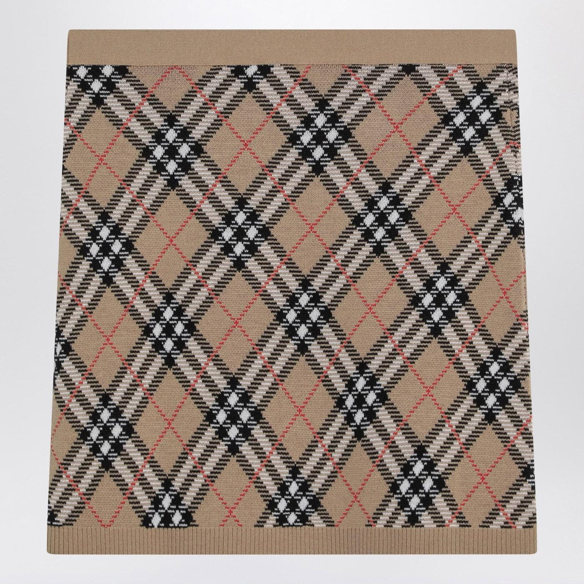 Burberry Wool And Mohair Blend Check Mini Skirt Women BURBERRY
