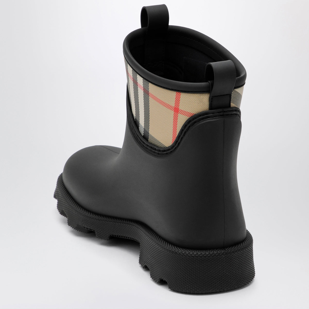 Burberry Marsh Stamp Rubber And Nylon Rain Boots In Black Women BURBERRY