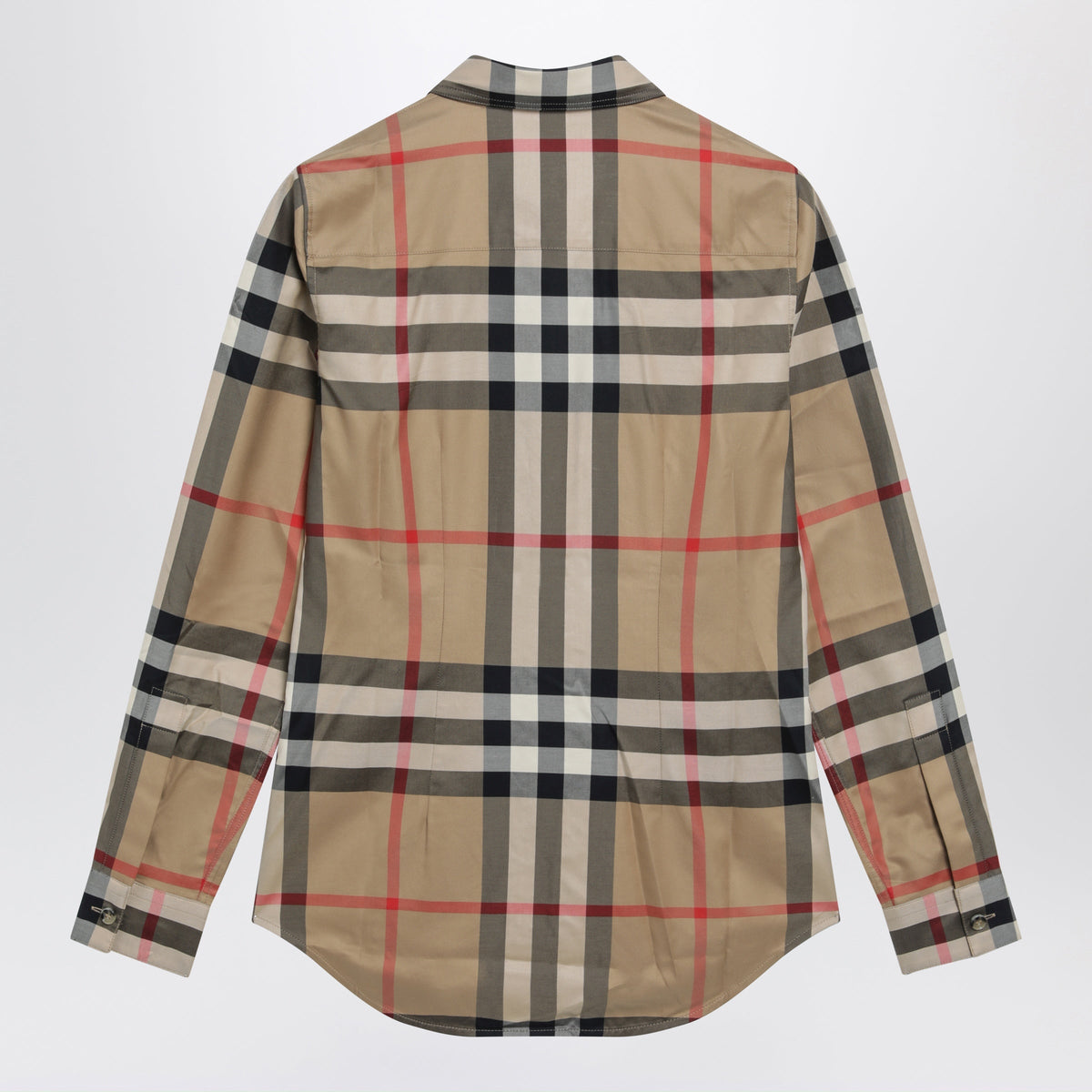 Burberry Slim-Fit Cotton Twill Check Shirt In Archive Beige Women BURBERRY