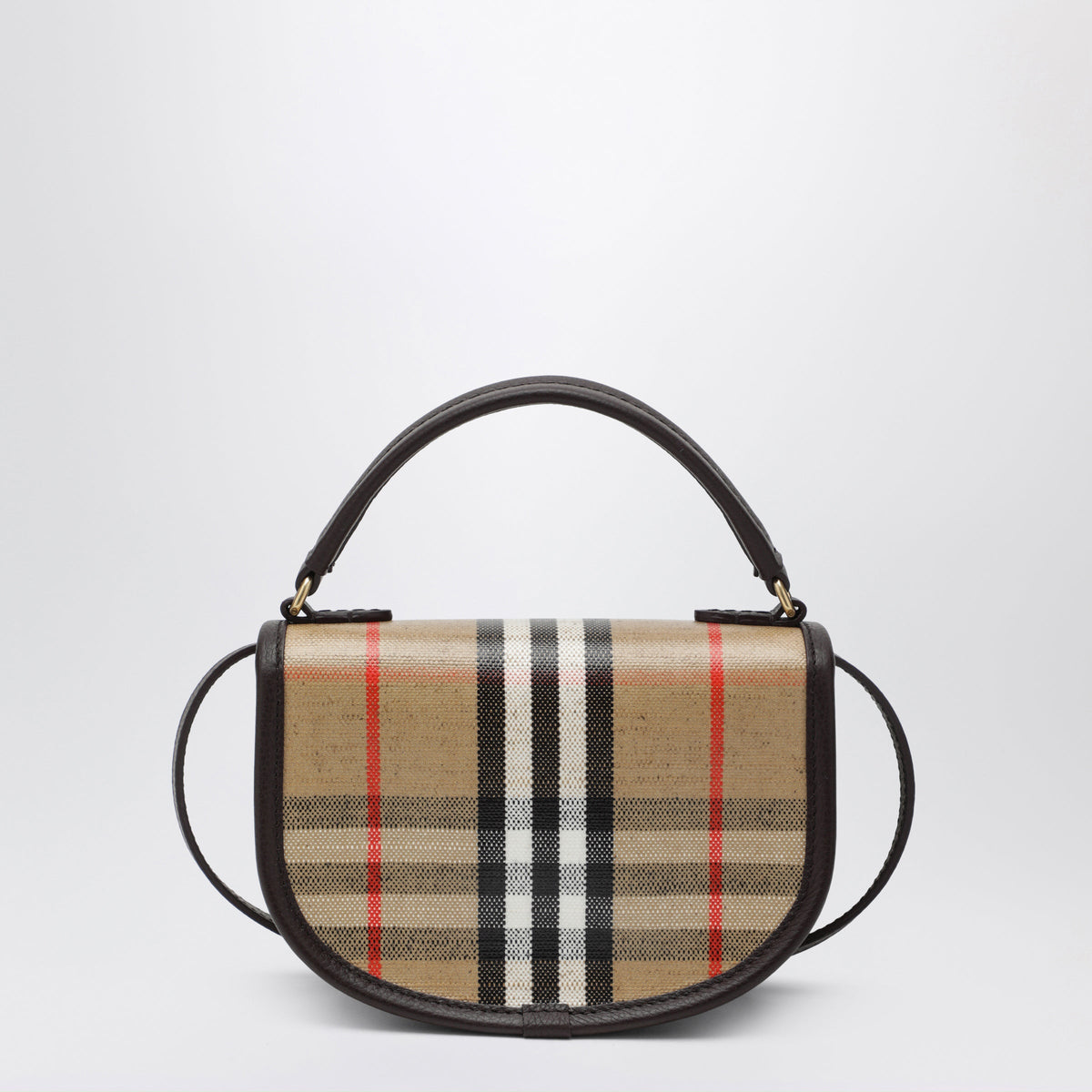 Burberry Highlands Mini Bag In Cotton And Linen Sand Women BURBERRY