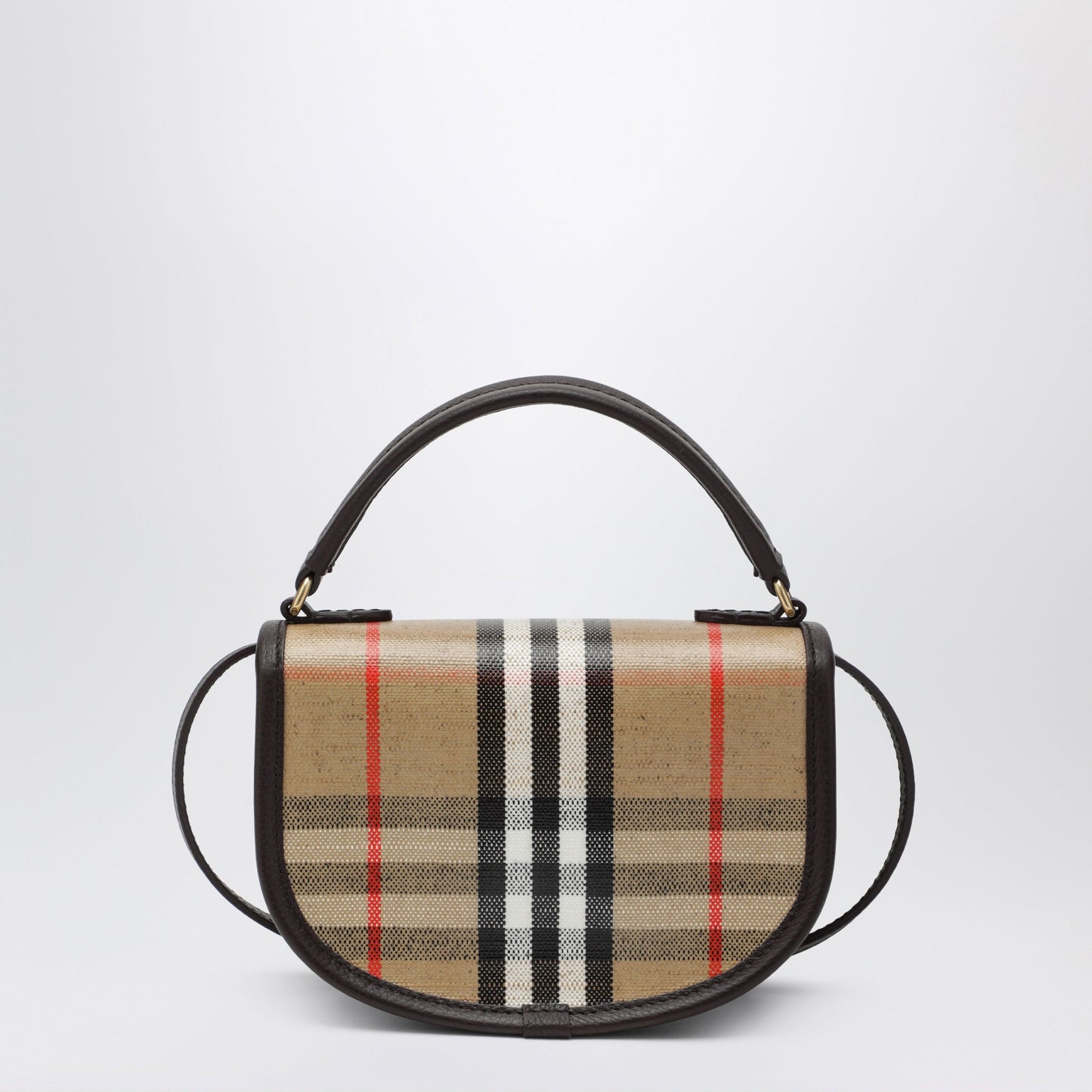 Burberry Highlands Mini Bag In Cotton And Linen Sand Women BURBERRY