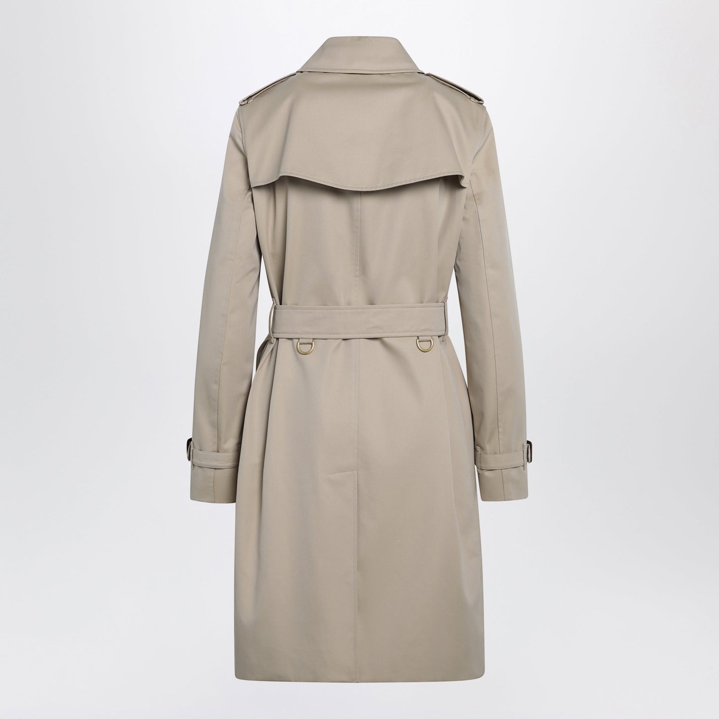 Burberry Beige Double-Breasted Kensington Cotton Trench Coat Women BURBERRY