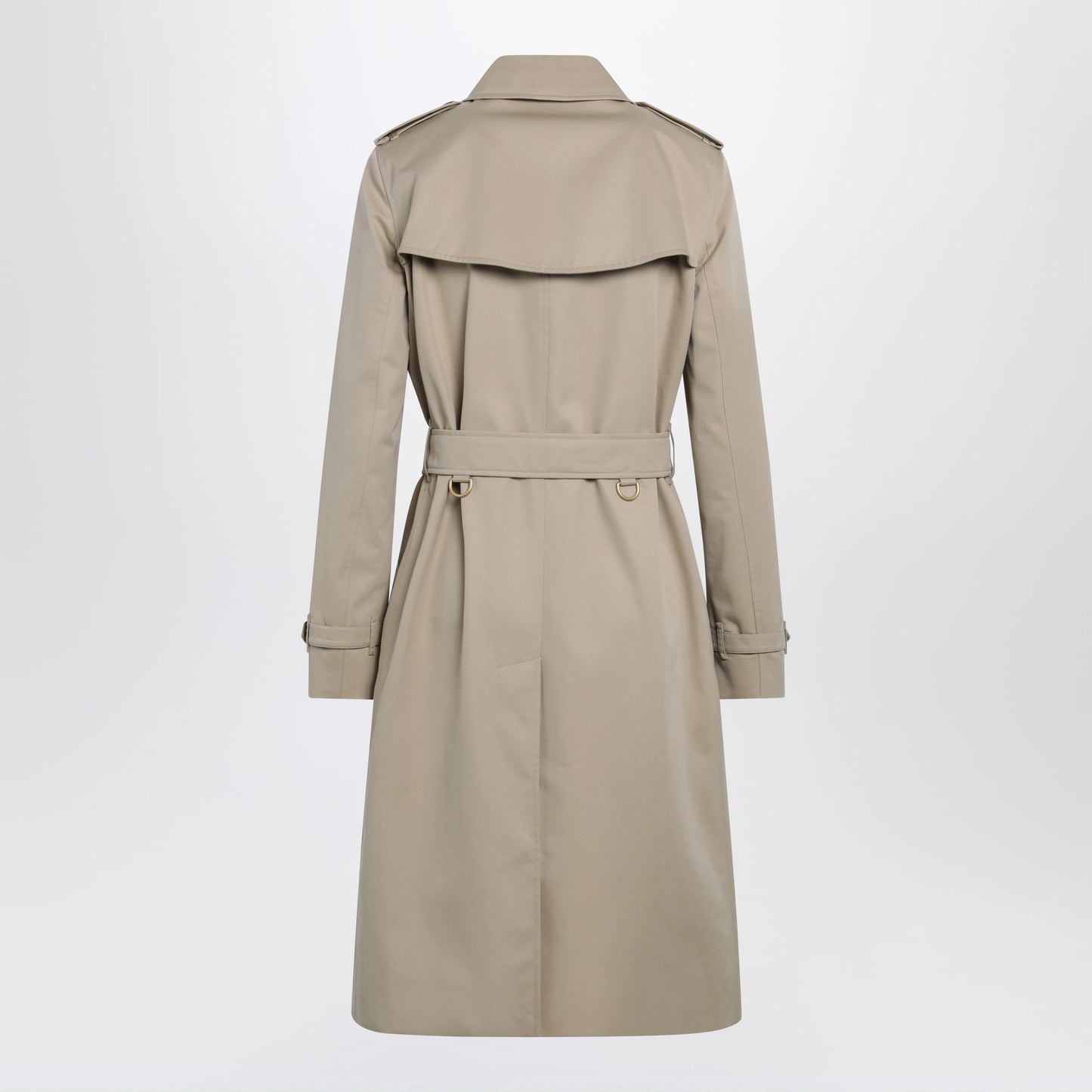 Burberry Long Kensington Heritage Cotton Trench Coat In Honey Women BURBERRY