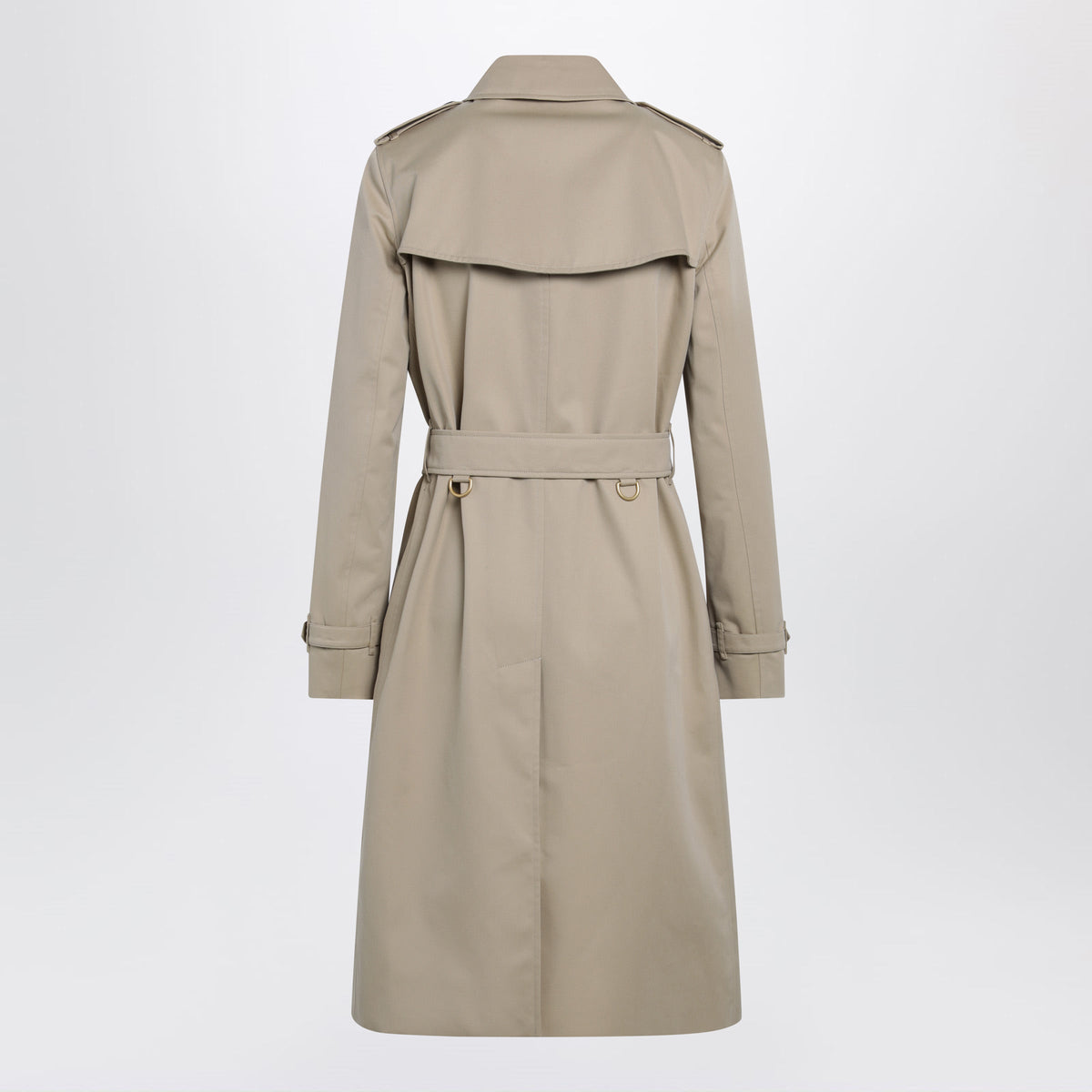 Burberry Long Kensington Heritage Cotton Trench Coat In Honey Women BURBERRY