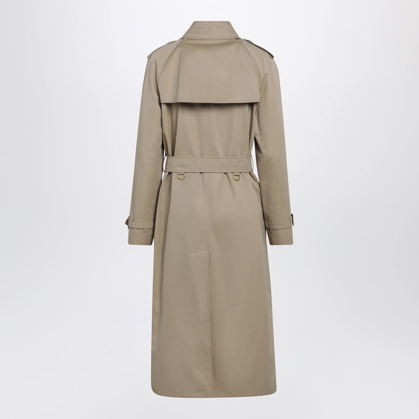 Burberry Waterloo Long Cotton Gabardine Trench Coat In Honey Women BURBERRY