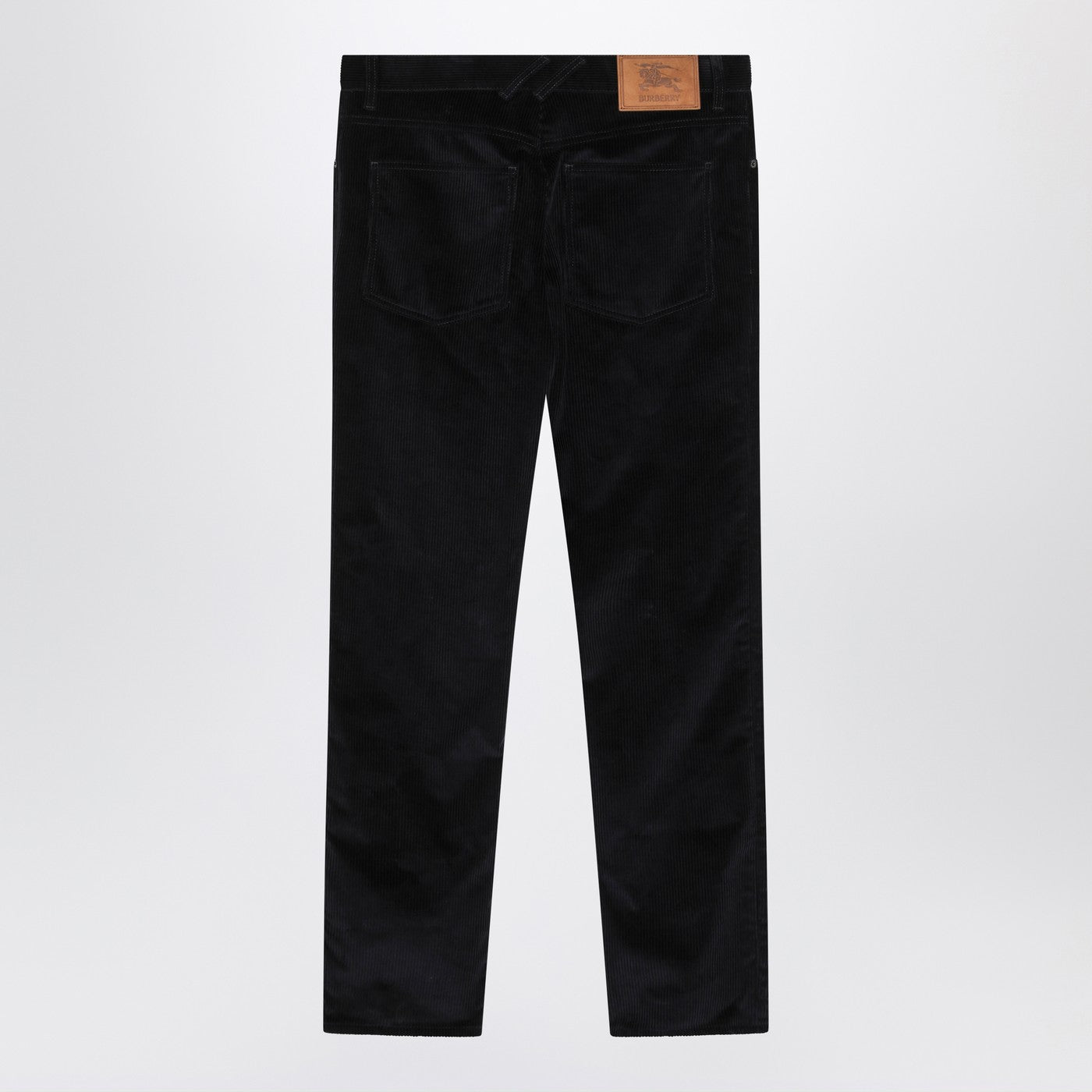 Burberry Dark Blue Cotton Corduroy Trousers Men BURBERRY