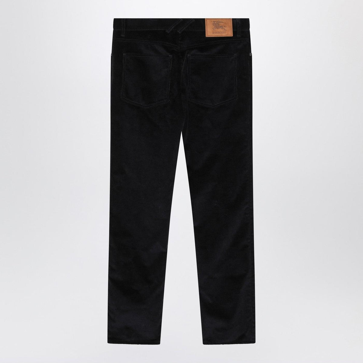Burberry Dark Blue Cotton Corduroy Trousers Men BURBERRY