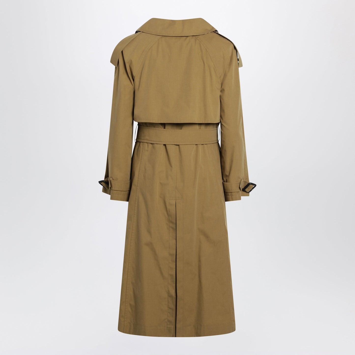 Burberry Double-Breasted Trench Coat In Cotton Blend Brown Women BURBERRY
