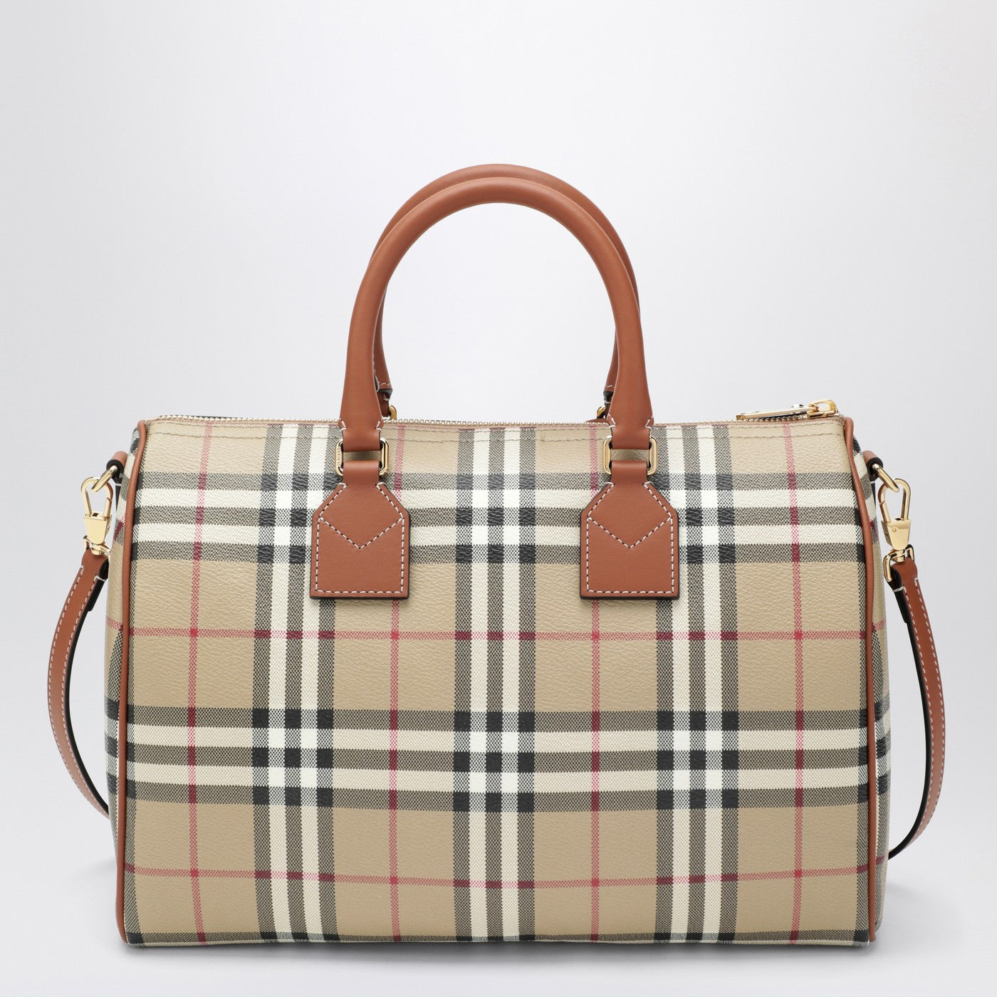 Burberry Medium Bowling Bag With Check Pattern Women BURBERRY