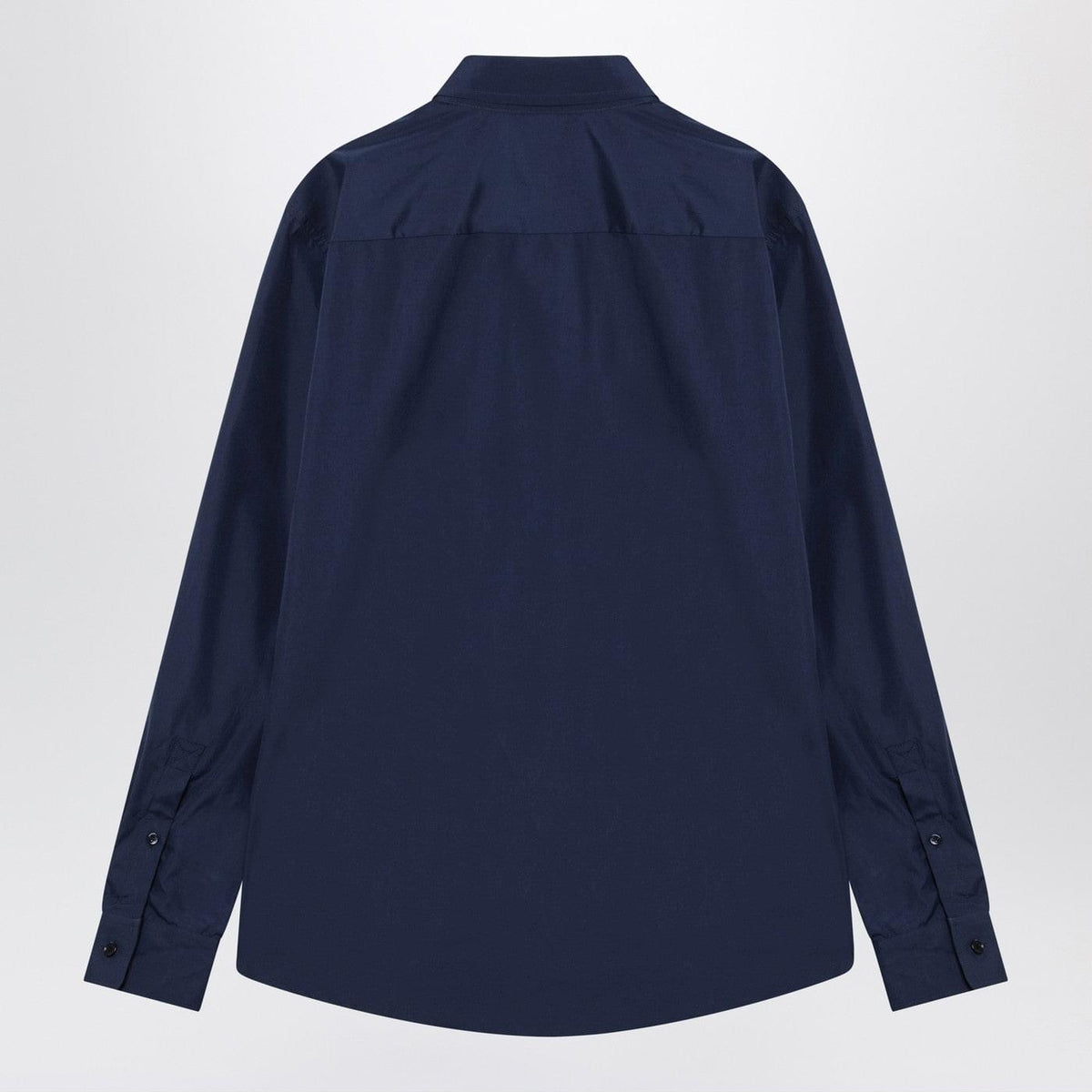 Burberry Blue Cotton Shirt With Ekd Men BURBERRY