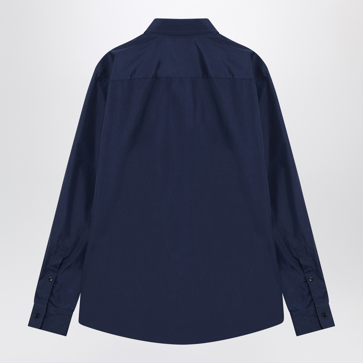 Burberry Blue Cotton Shirt With Ekd Men BURBERRY