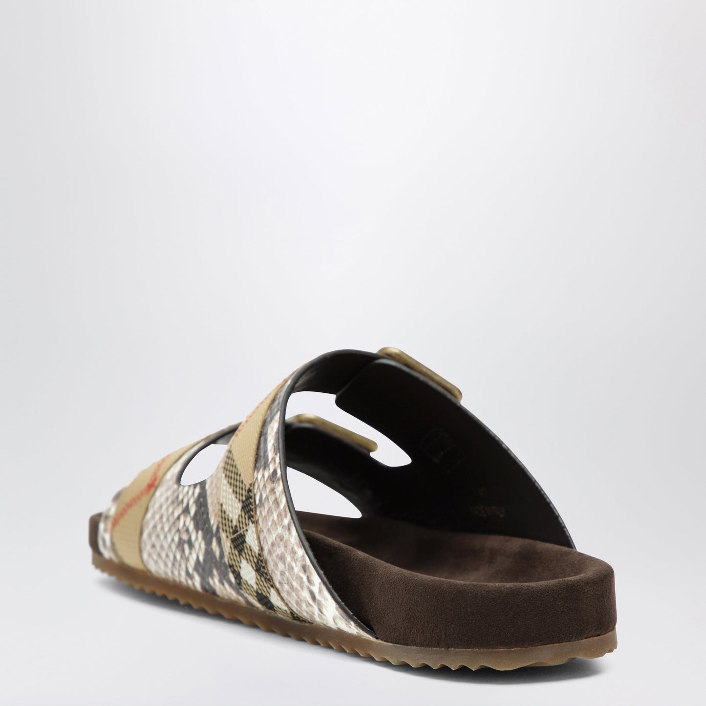 Burberry Urchin Sandals In Leather With Python Print Women BURBERRY