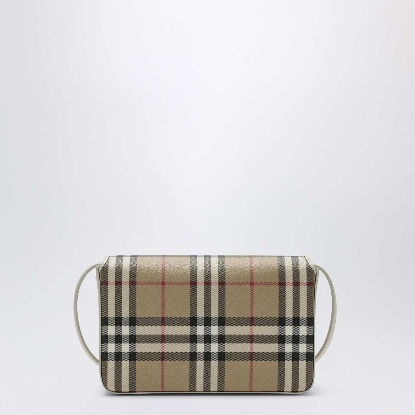 Burberry White Hampshire Bag With Check Pattern Women BURBERRY