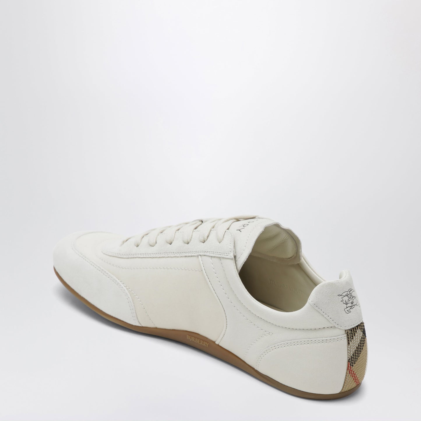 Burberry Beige Leather Knight Runner Trainers Men BURBERRY