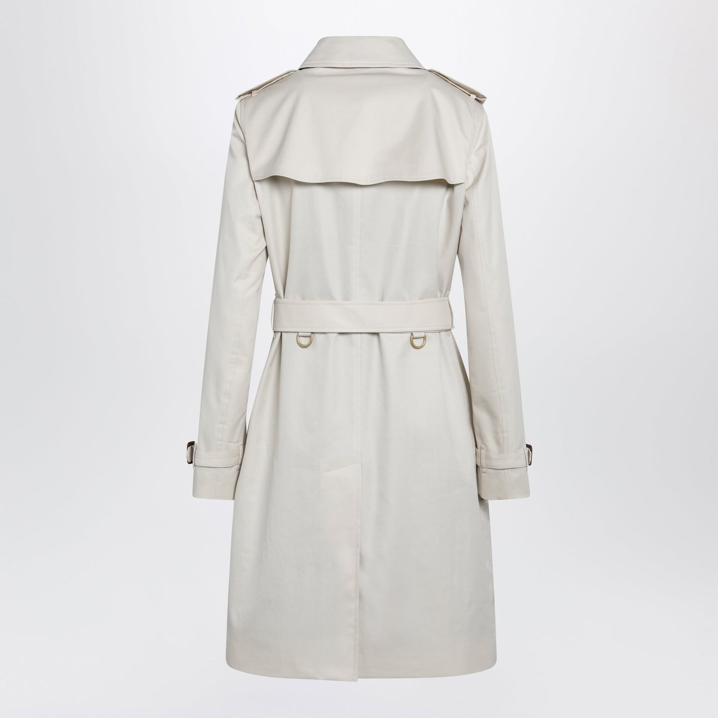 Burberry Kensington Mid-Length Tropical Gabardine Trench Coat, Beige Women BURBERRY