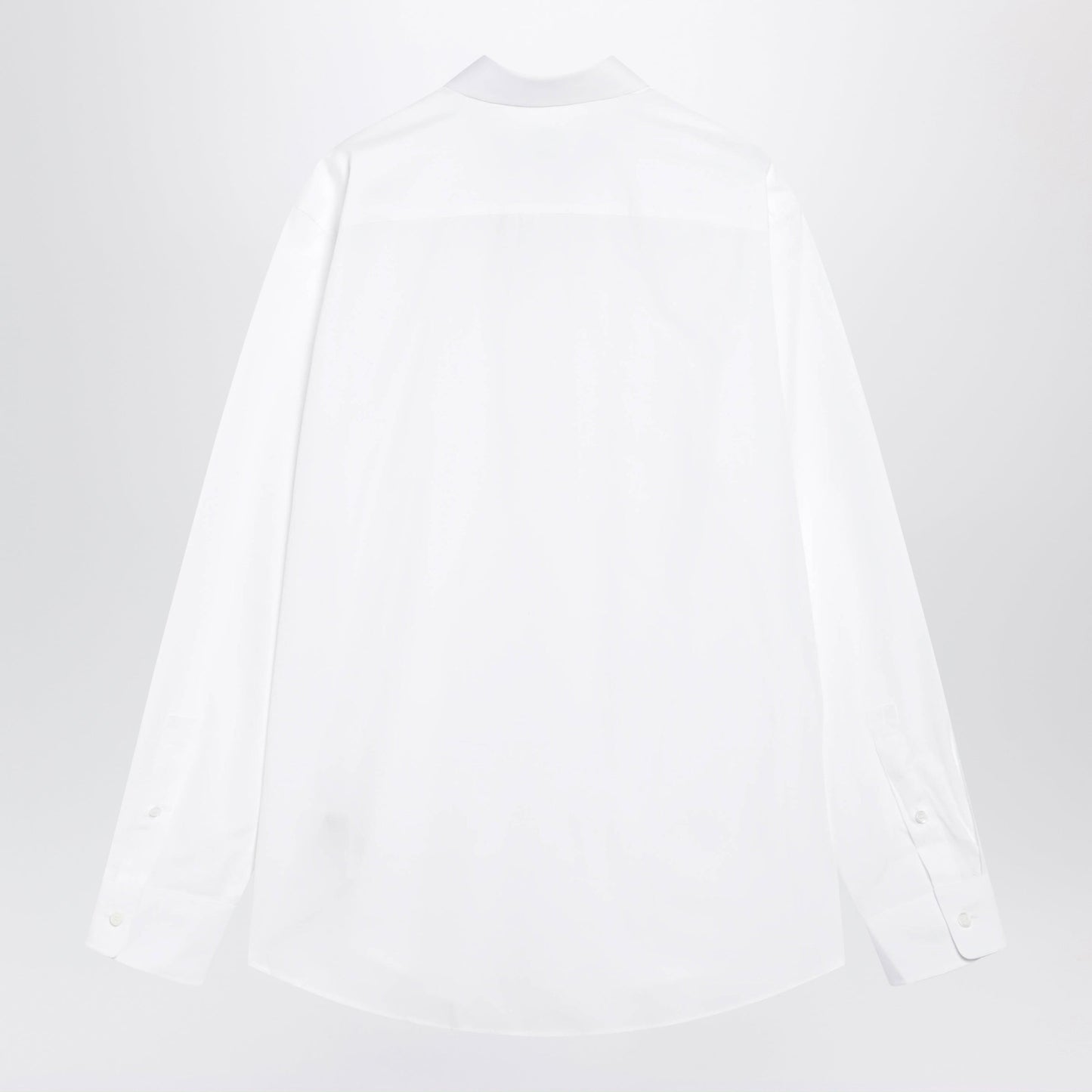 Burberry Classic-Fit Cotton Poplin Shirt With Check Trim, White Men BURBERRY