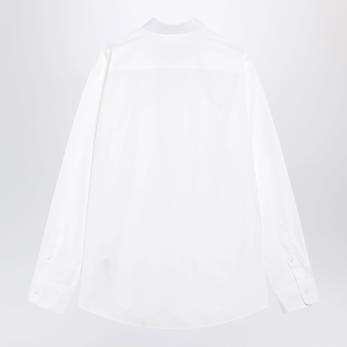 Burberry Classic-Fit Cotton Poplin Shirt With Check Trim, White Men BURBERRY