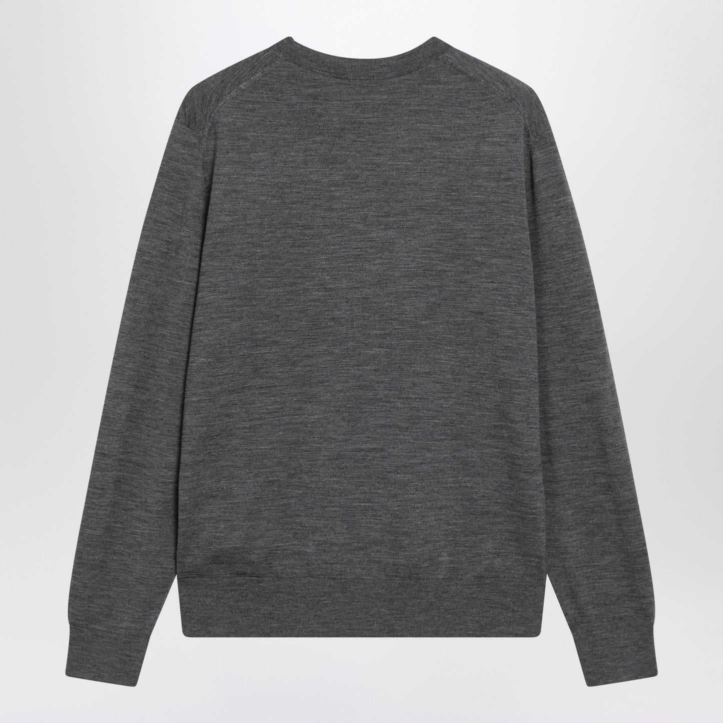 Burberry Grey Wool Crewneck Sweater Men BURBERRY