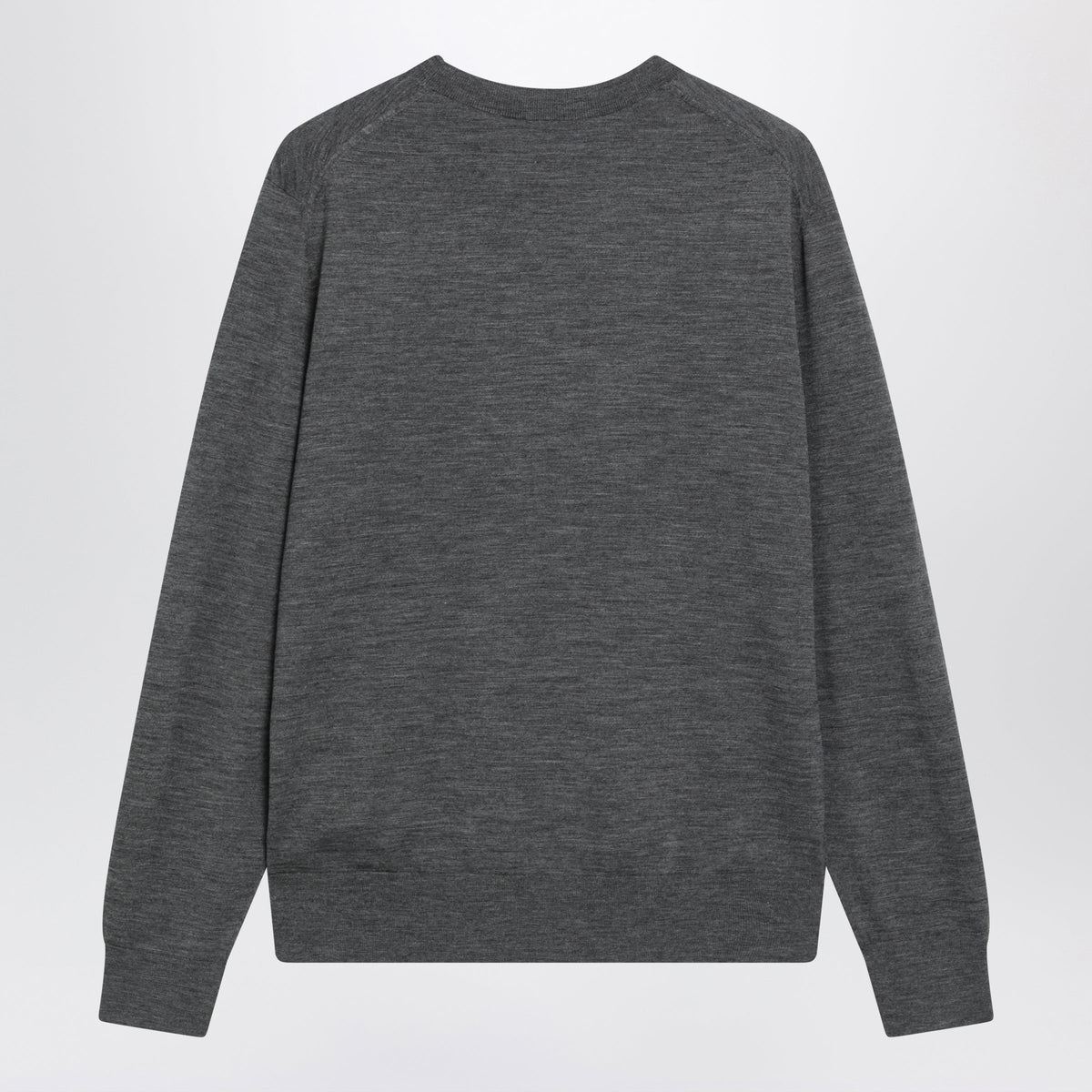 Burberry Grey Wool Crewneck Sweater Men BURBERRY