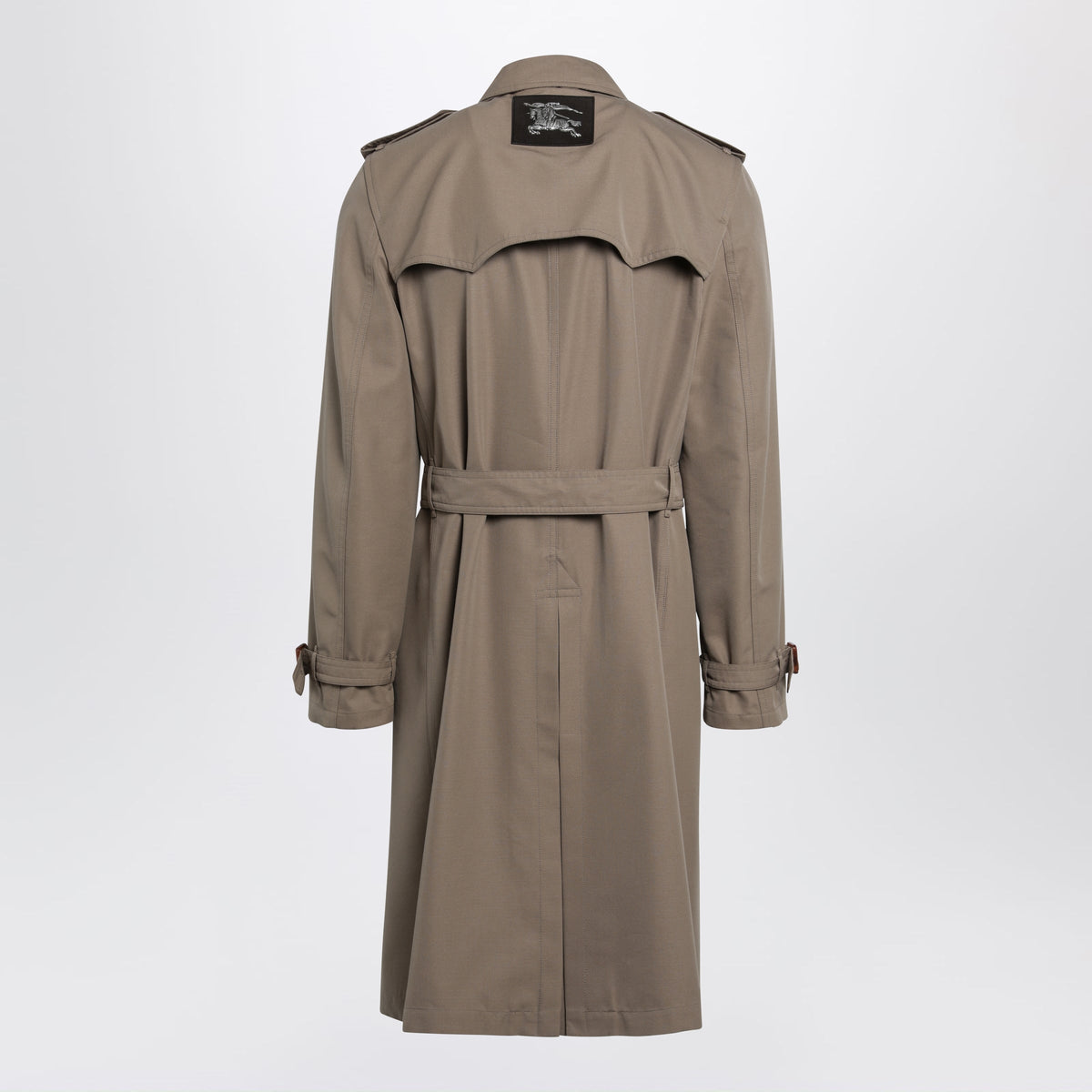 Burberry Short Foxfield Trench Coat In Cotton And Silk Men