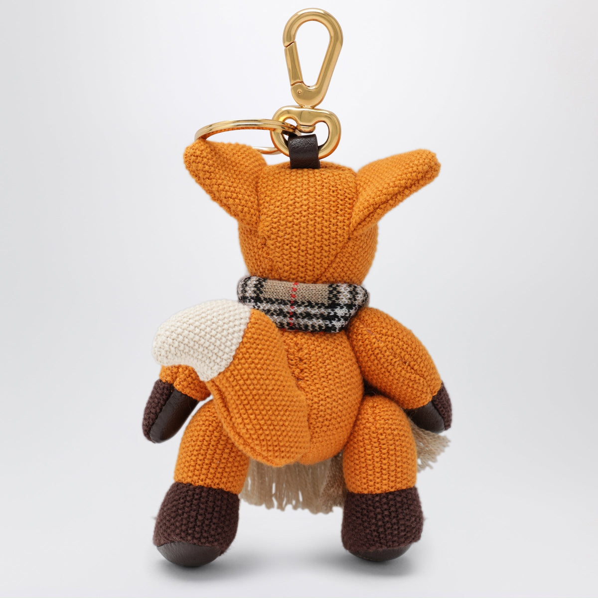 Burberry Orange Fox Charm In Knitted Cotton Women BURBERRY