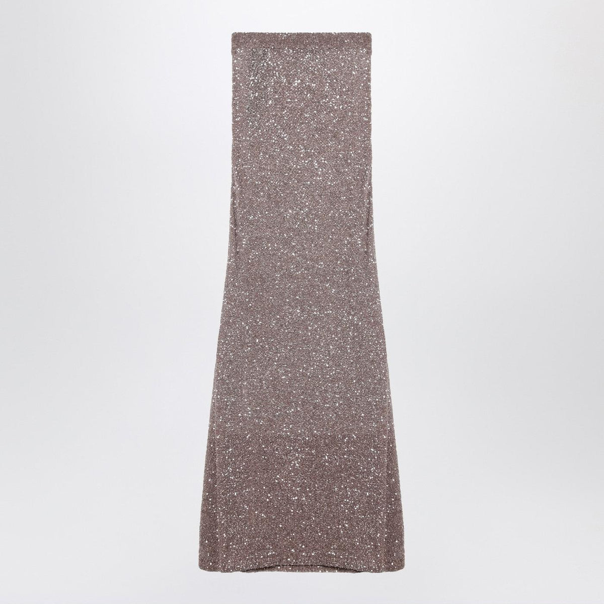 Balenciaga Light Brown/Silver Maxi Skirt With Sequins Women BALENCIAGA