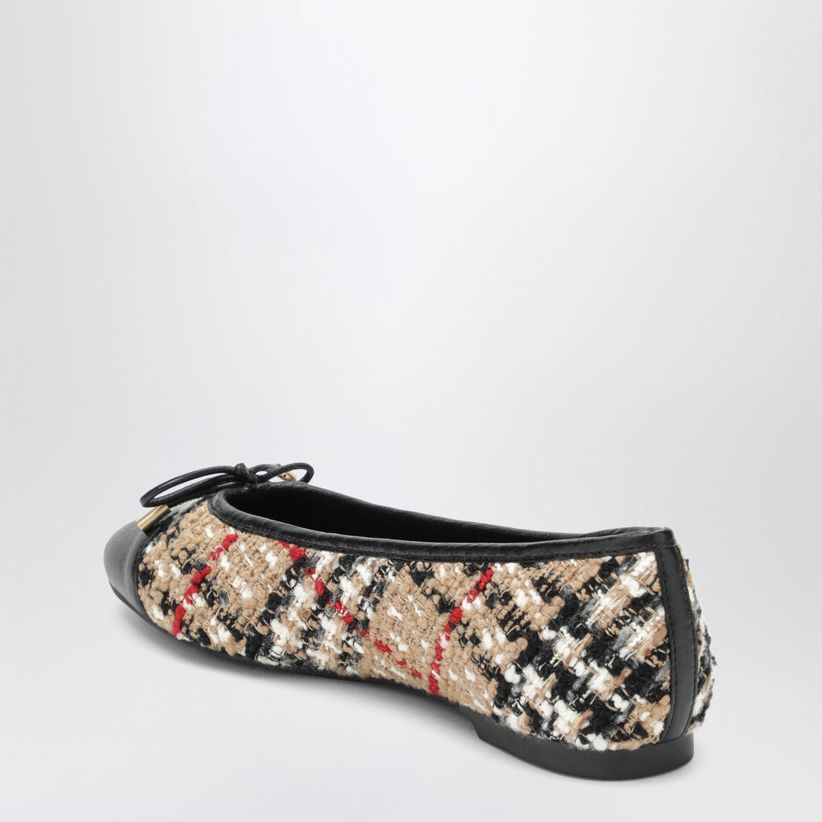 Burberry Beige Highgate Ballet Flats In Boucle Check Women BURBERRY