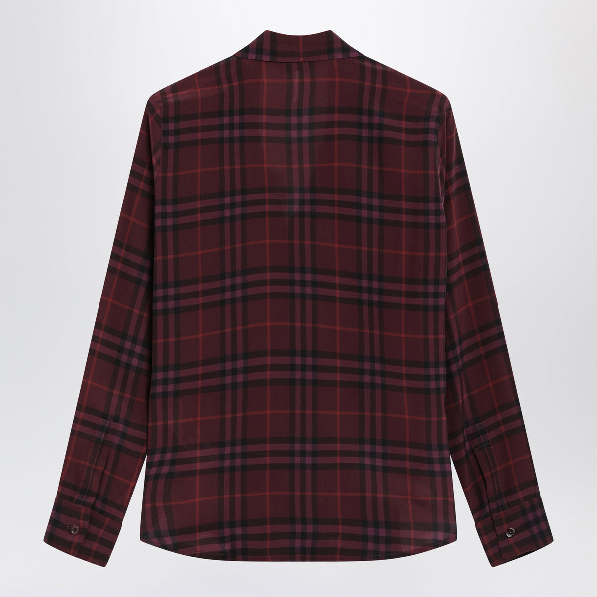 Burberry Purple Check Silk Shirt Women BURBERRY