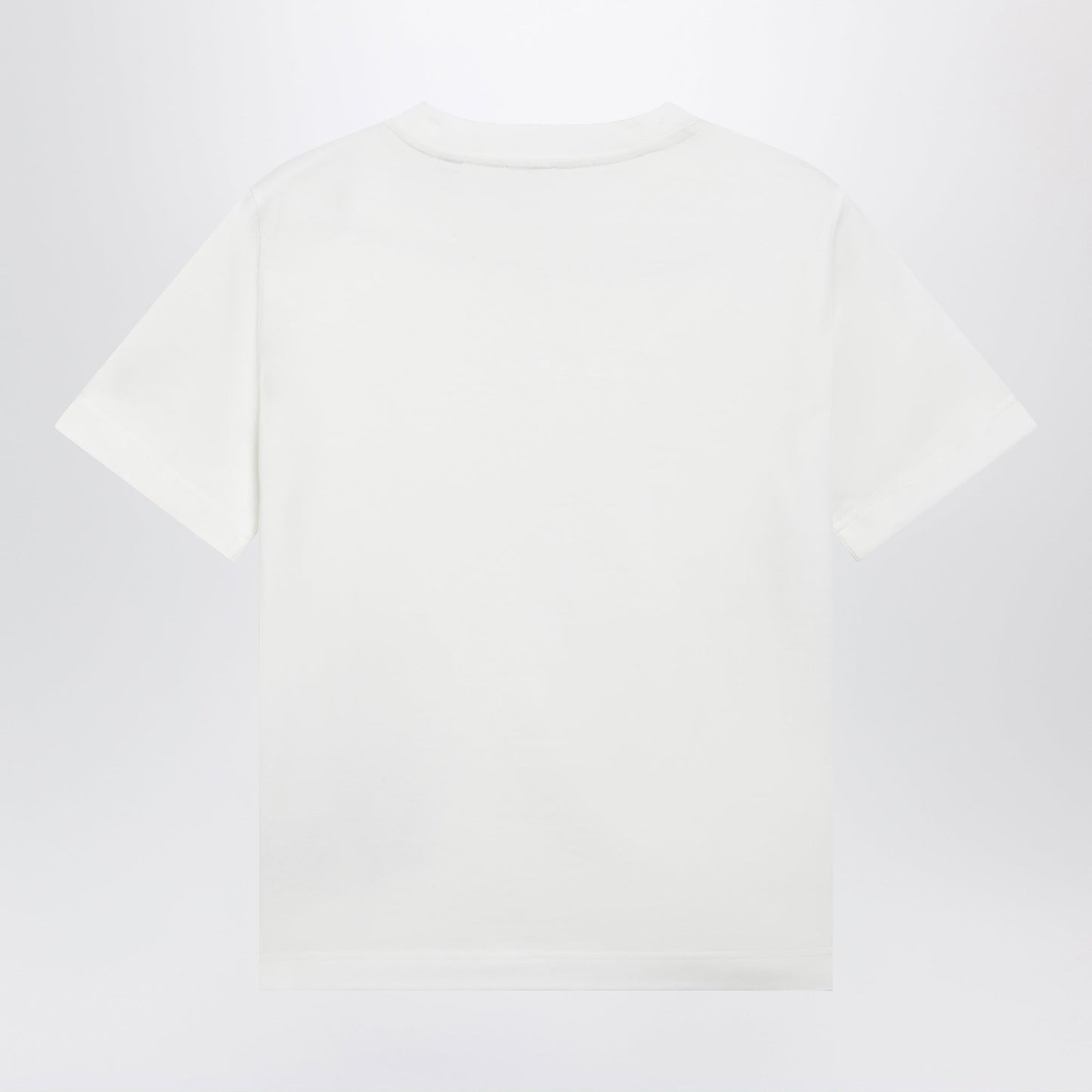 Burberry Chalk Cotton T-Shirt With Cashmere Check Applique Women BURBERRY
