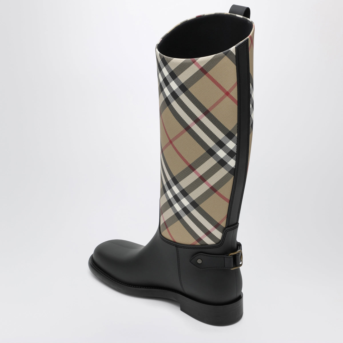 Burberry Beige Cavalier Boots With House Check Pattern Women BURBERRY