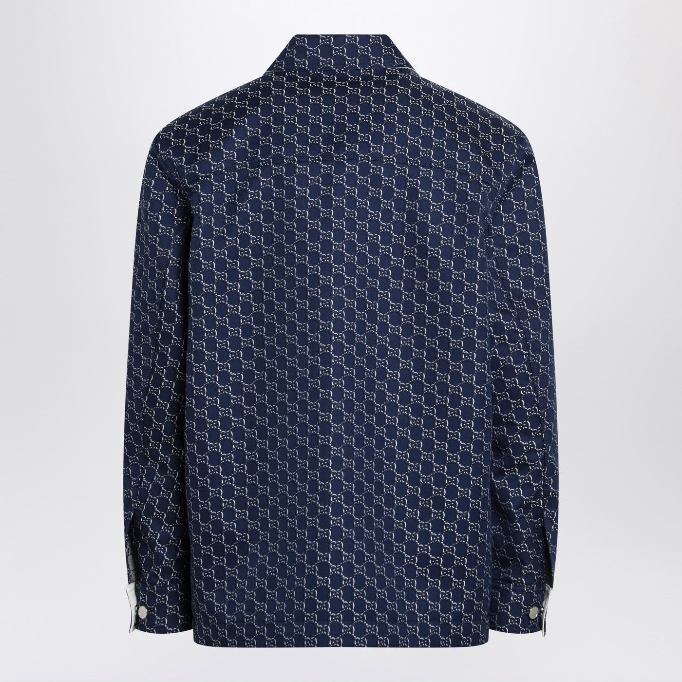 Gucci Blue/White Jacket With Gg Shadow Men GUCCI