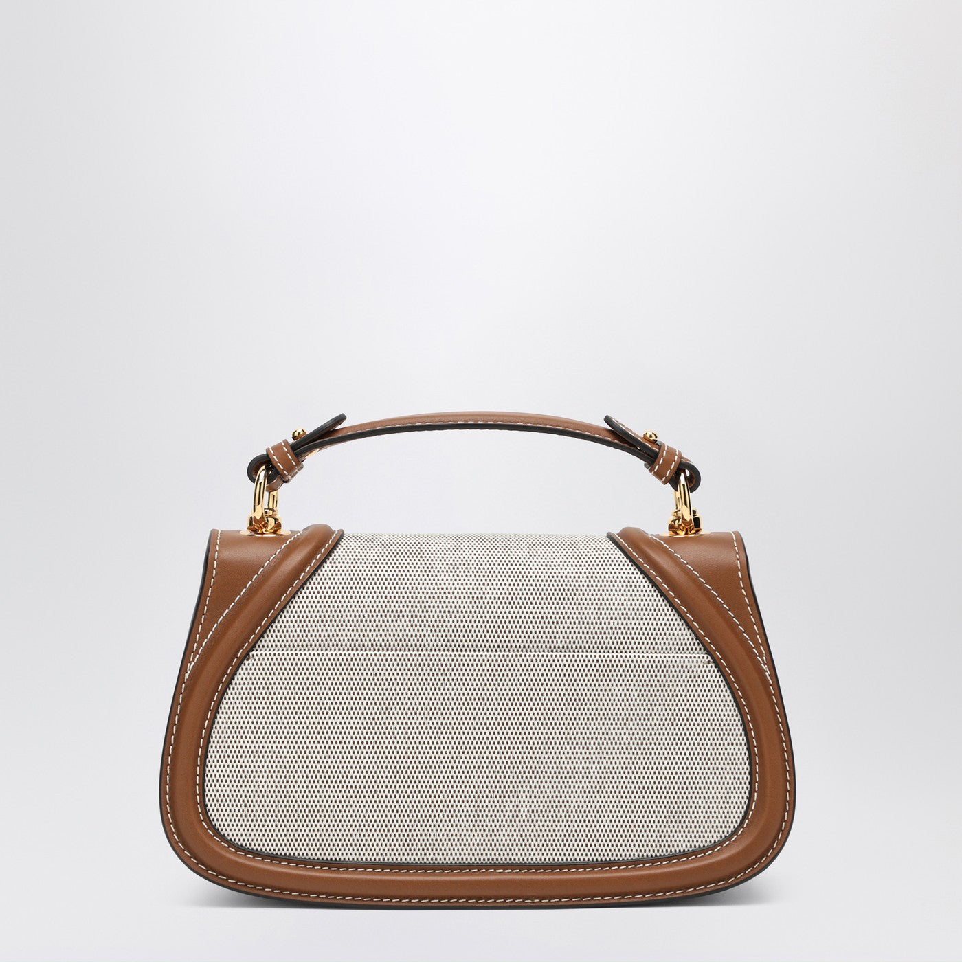 Gucci Blondie Medium Minus Bag In Fabric And Brown Leather Women GUCCI