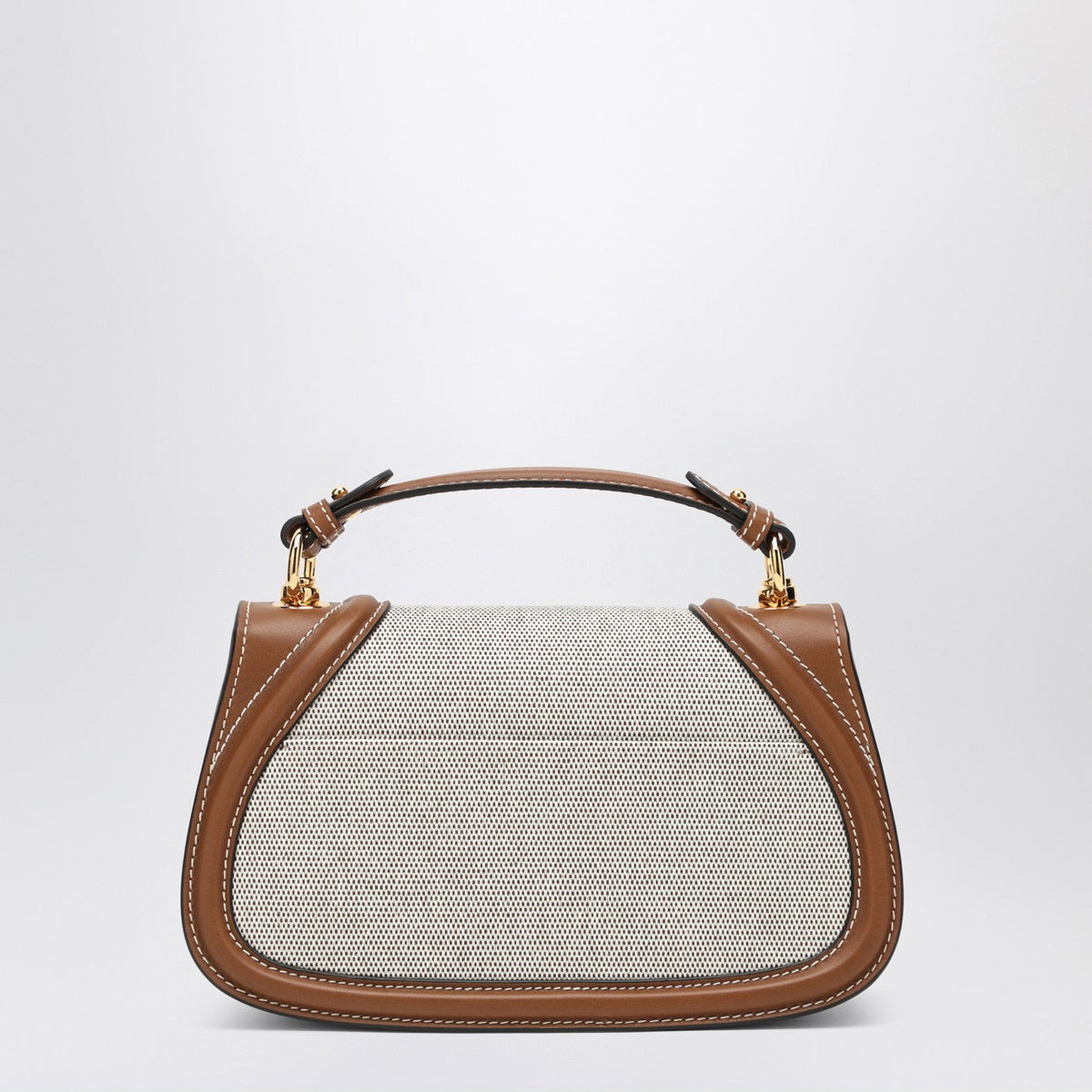Gucci Blondie Medium Minus Bag In Fabric And Brown Leather Women GUCCI