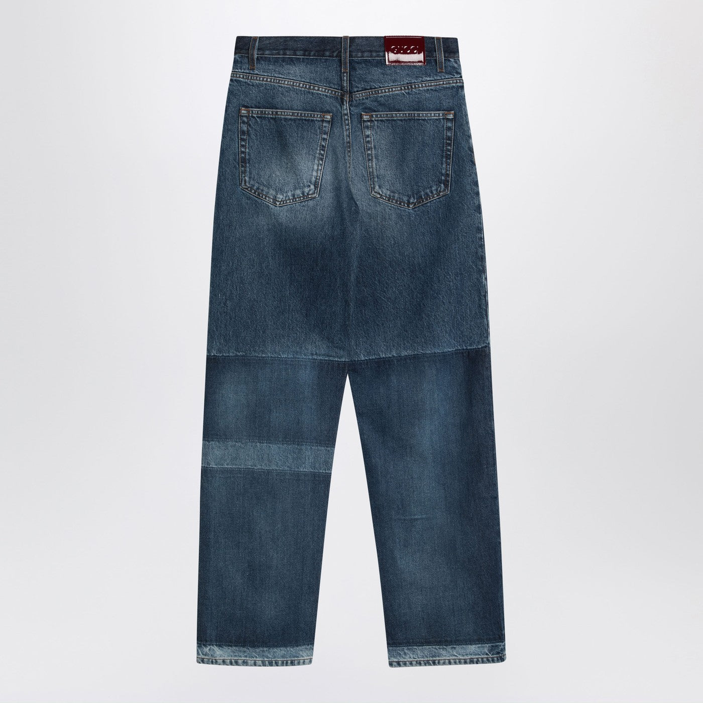 Gucci Two-Tone Wide-Leg Jeans With Stone-Washed Treatment Women GUCCI