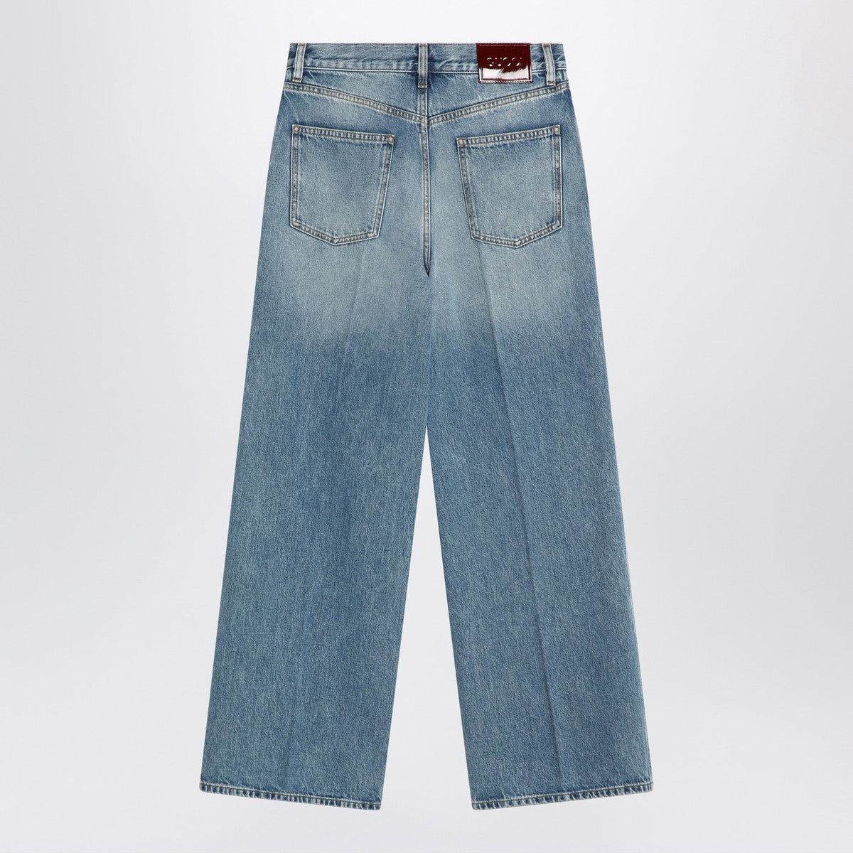 Gucci Wide Light Blue Jeans With Faded Effect Women GUCCI