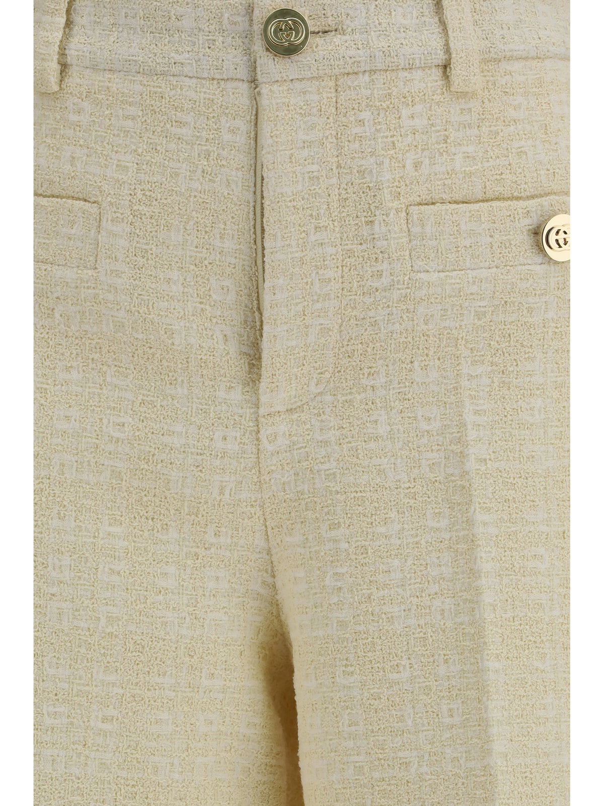 Gucci Women Cotton Tweed Check Pants GUCCI