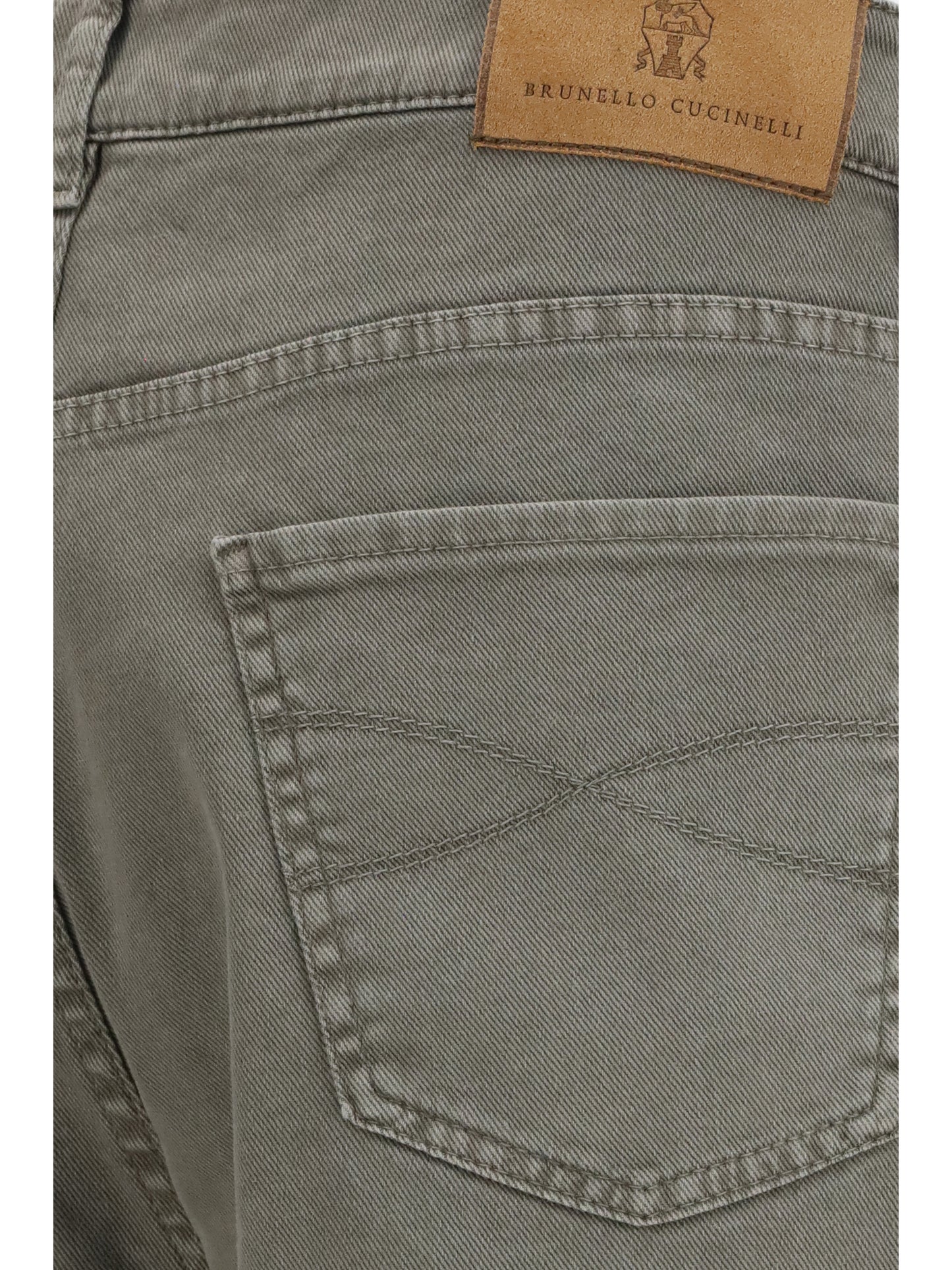 Brunello Cucinelli Men Jeans With Turn-Up Hem BRUNELLO CUCINELLI